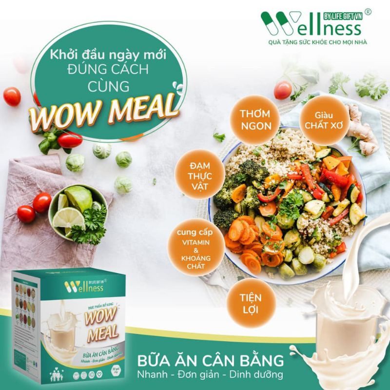 a78f964371bd94ceb437d5c8b972e494 Bữa ăn lành mạnh giảm cân Wow Meal 30 gói - Siêu Thị Droppii