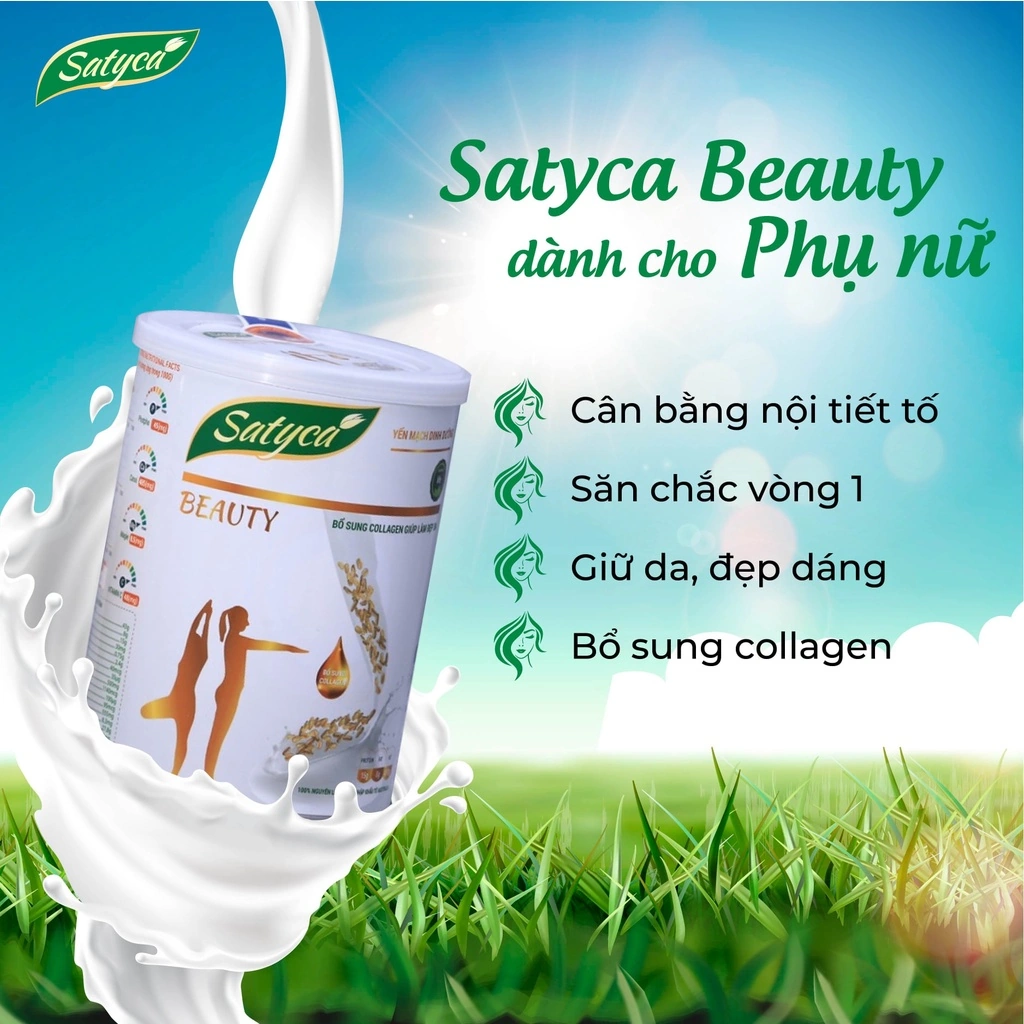 b1b4165700e114080298b197e9b480d4 Sữa yến mạch dinh dưỡng Satyca Beauty dành cho phụ nữ - Siêu Thị Droppii