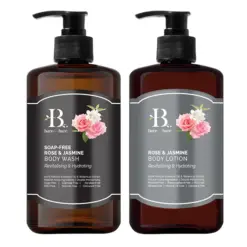 Bộ chăm sóc cơ thể Rose & Jasmine – Cấp ẩm và phục hồi Bare for Bare