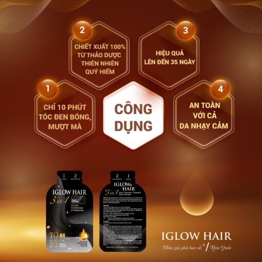 Dầu gội phủ bạc Iglow hair an toàn cho da và tóc - Siêu Thị Droppii