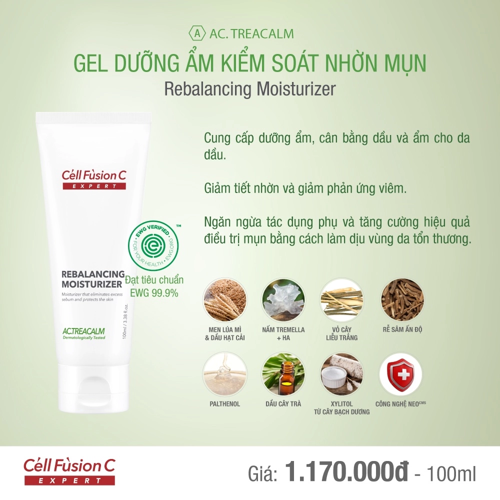 cell-fusion-c-expert-e28093-gel-duong-am-kiem-soat-nhon-mun-ac-trecalm-rebalancing-moisturizer-dat-tieu-chuan-ewg-99-9 Cell Fusion C Expert – Gel dưỡng ẩm kiểm soát nhờn mụn AC.Treacalm Rebalancing Moisturizer - Đạt tiêu chuẩn EWG 99.9%