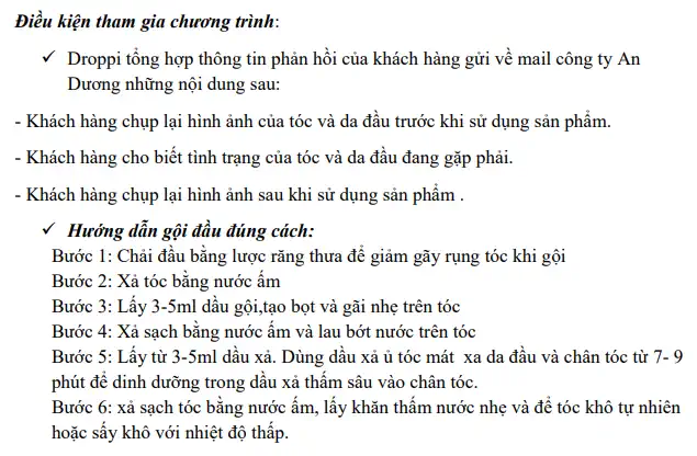 Điều Kiện Hoàn Tiền đối Với Dầu Gội Luub Q10 - Siêu Thị Droppii
