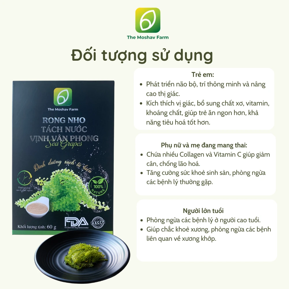 doi-tuong-su-dung-rong-nho-tach-nuoc-vinh-van-phong-the-moshav-farm-droppii-shops Đối Tượng Sử Dụng Rong Nho Tách Nước Vịnh Vân Phong - The Moshav Farm - Siêu Thị Droppii