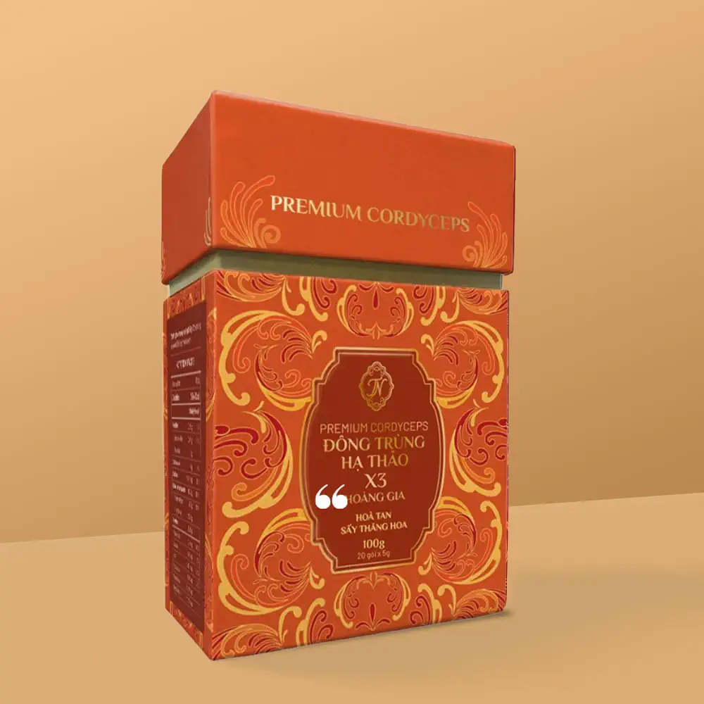 Đông Trùng Hạ Thảo X3 Hoàng Gia + Túi giấy (20 gói x 5g) 1 Đông Trùng Hạ Thảo X3 Hoàng Gia + Túi giấy (20 gói x 5g)