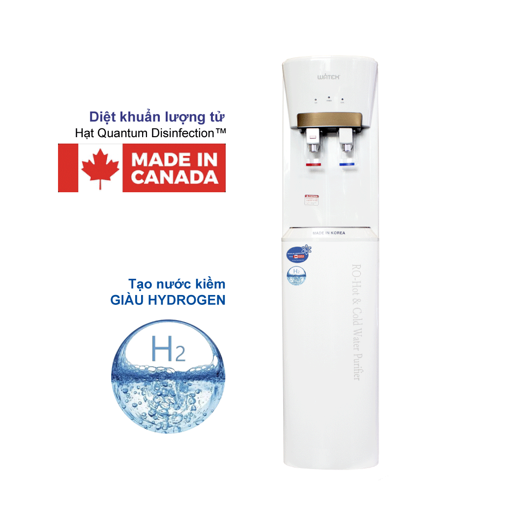 Máy lọc nước Watek nóng lạnh RO xuất xứ Hàn Quốc - Model WT-HB640-RO-QD - Diệt khuẩn lượng tử made in Canada