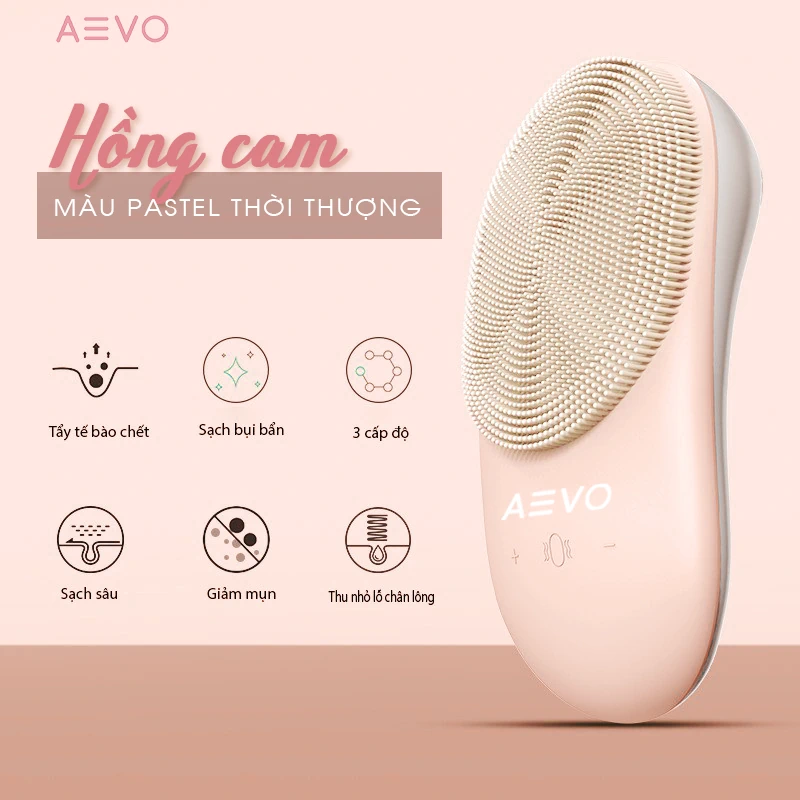 may-rua-mat-aevo-clean-and-fresh-plus-mau-hong-cam-pastel-thoi-thuong-droppii-shops Máy rửa mặt AEVO Clean and Fresh Plus màu hồng cam Pastel thời thượng - Siêu Thị Droppii