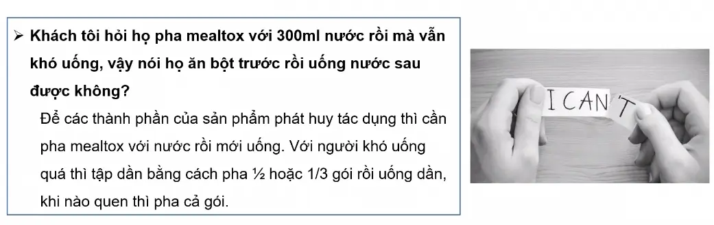 mealtox-can-duoc-uong-ngay-sau-khi-pha-neu-khong-chat-xo-no-ra-se-rat-kho-uong Mealtox cần được uống ngay sau khi pha, nếu không chất xơ nở ra sẽ rất khó uống