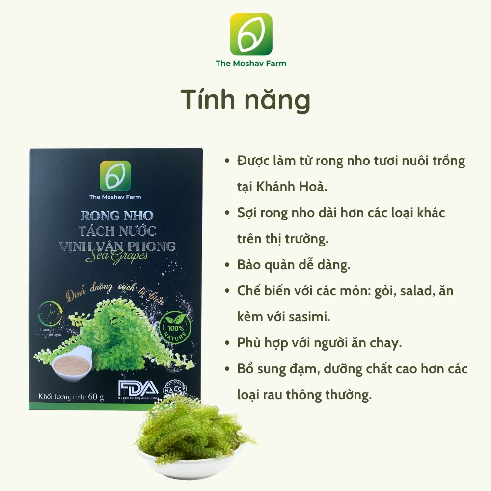 tinh-nang-va-cong-dung-cua-rong-nho-tach-nuoc-vinh-van-phong-the-moshav-farm-droppii-shops Tính Năng Và Công Dụng Của Rong Nho Tách Nước Vịnh Vân Phong - The Moshav Farm - Siêu Thị Droppii