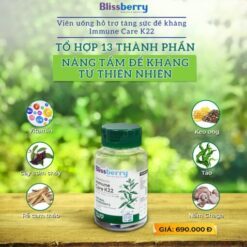 Blissberry Purehealth Immune K22 – Viên uống tăng sức đề kháng