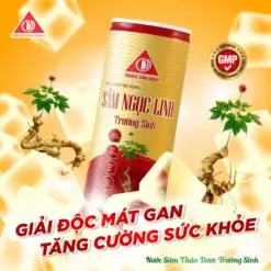 Sâm ngọc linh trường sinh đỏ (Thùng 24 lon) 14 Sâm ngọc linh giải độc mát gan tăng cường sức khỏe